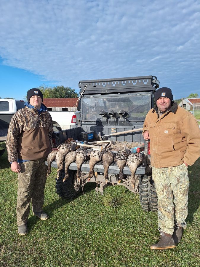 Waterfowl hunt in the South Louisiana rice fields