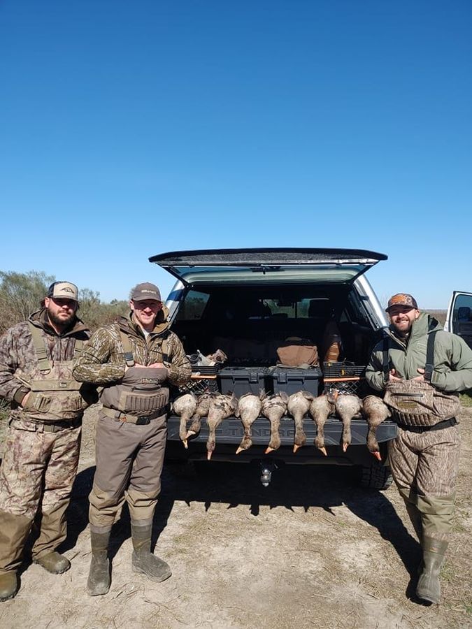 Waterfowl hunt in the South Louisiana rice fields