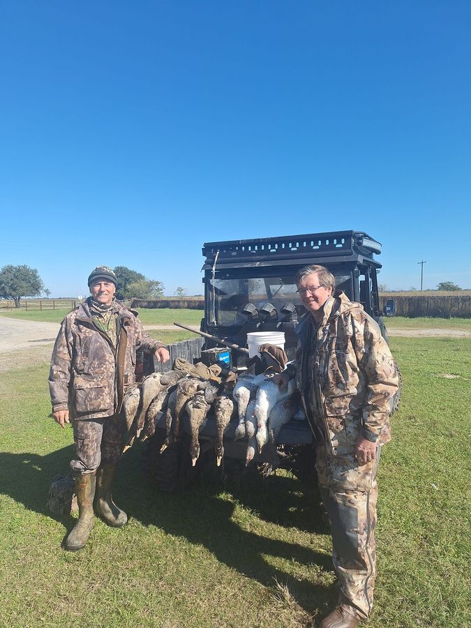 Waterfowl hunt in the South Louisiana rice fields