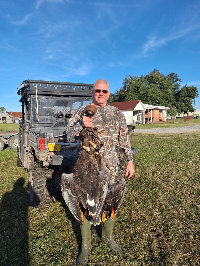 Waterfowl hunt in the South Louisiana rice fields