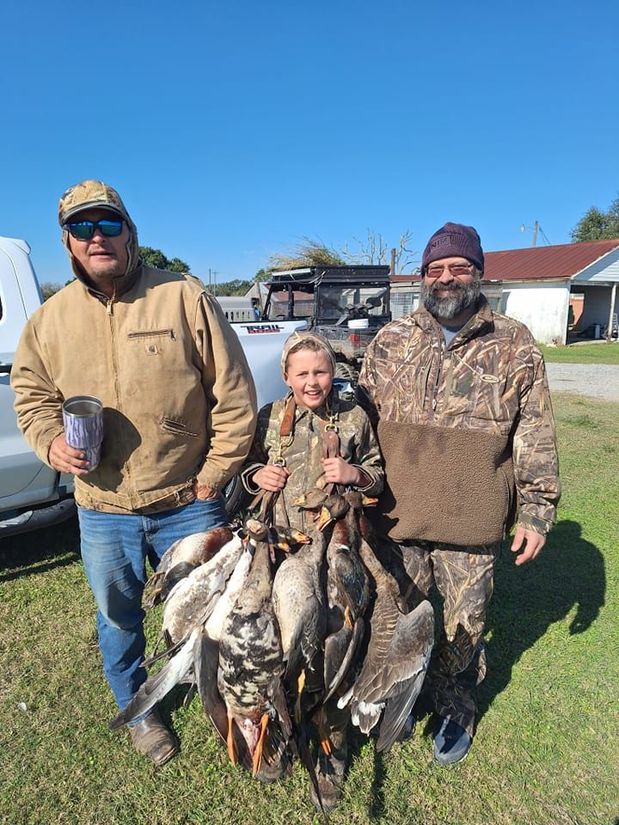 Hunters with a dog and a morning of teal in South Louisiana