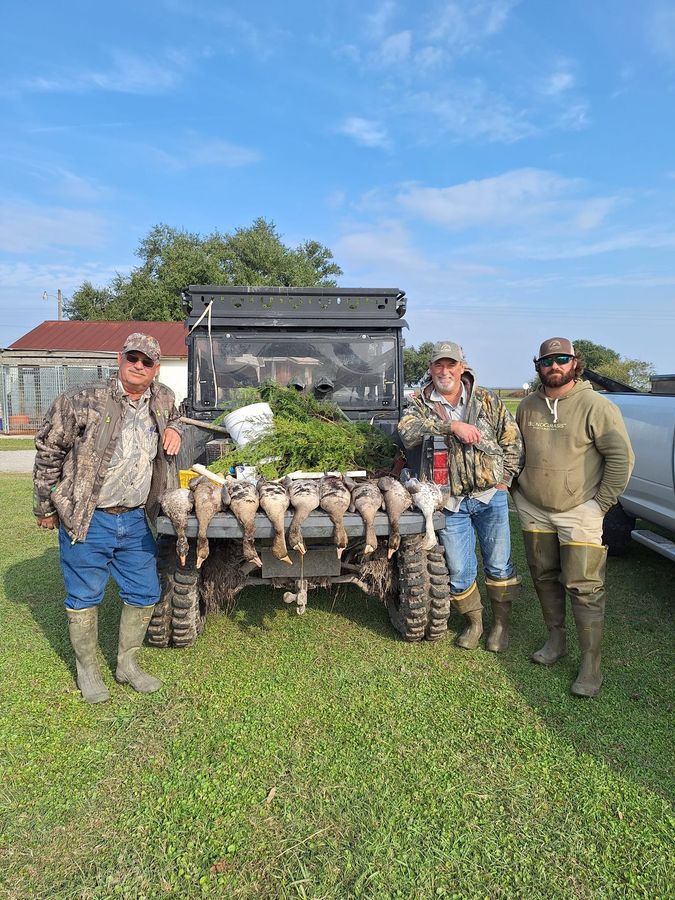Group with a morning of geese at the rig